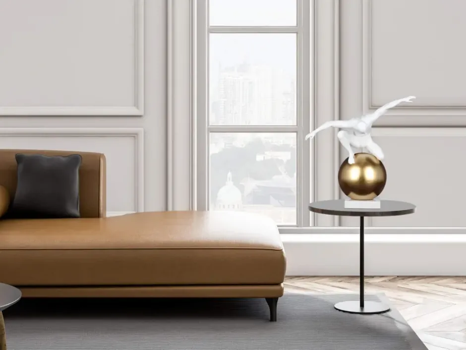 Statues & Sculptures Figurative|Table Top^Orbital Balance 47cm White Resin Indoor Sculpture