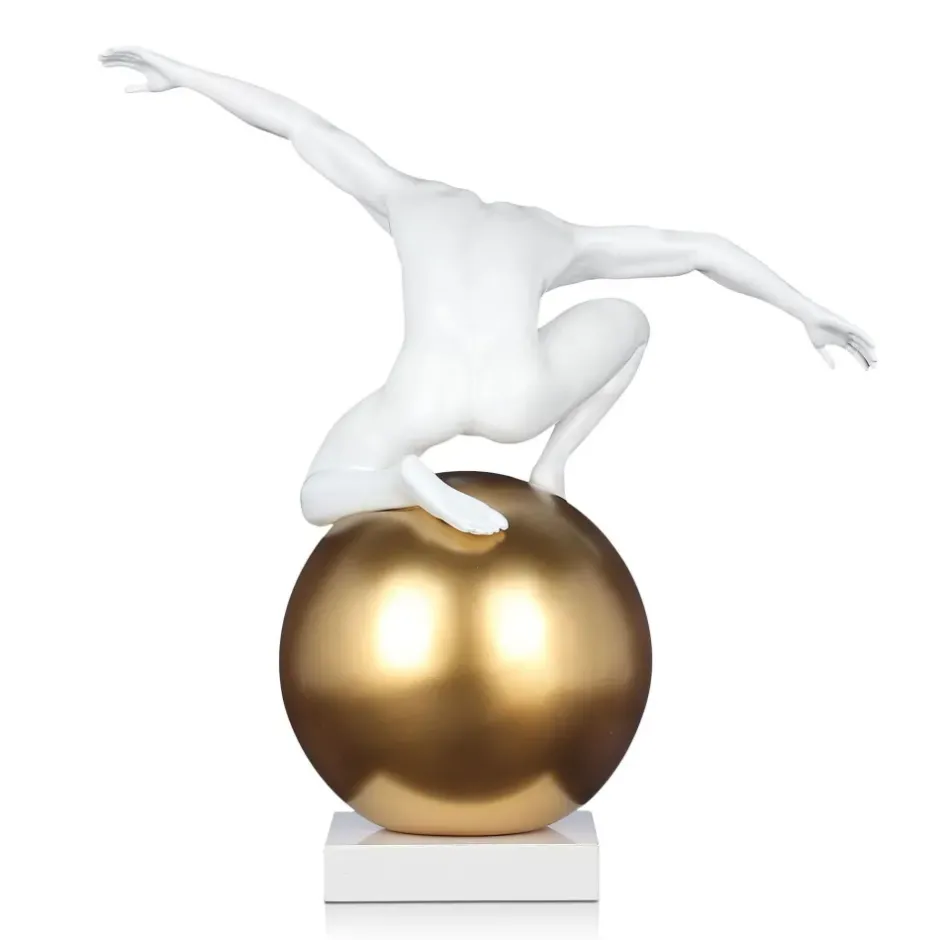 Statues & Sculptures Figurative|Table Top^Orbital Balance 47cm White Resin Indoor Sculpture