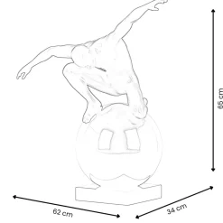 Statues & Sculptures Figurative|Table Top^Orbital Balance 65cm White Resin Indoor Sculpture