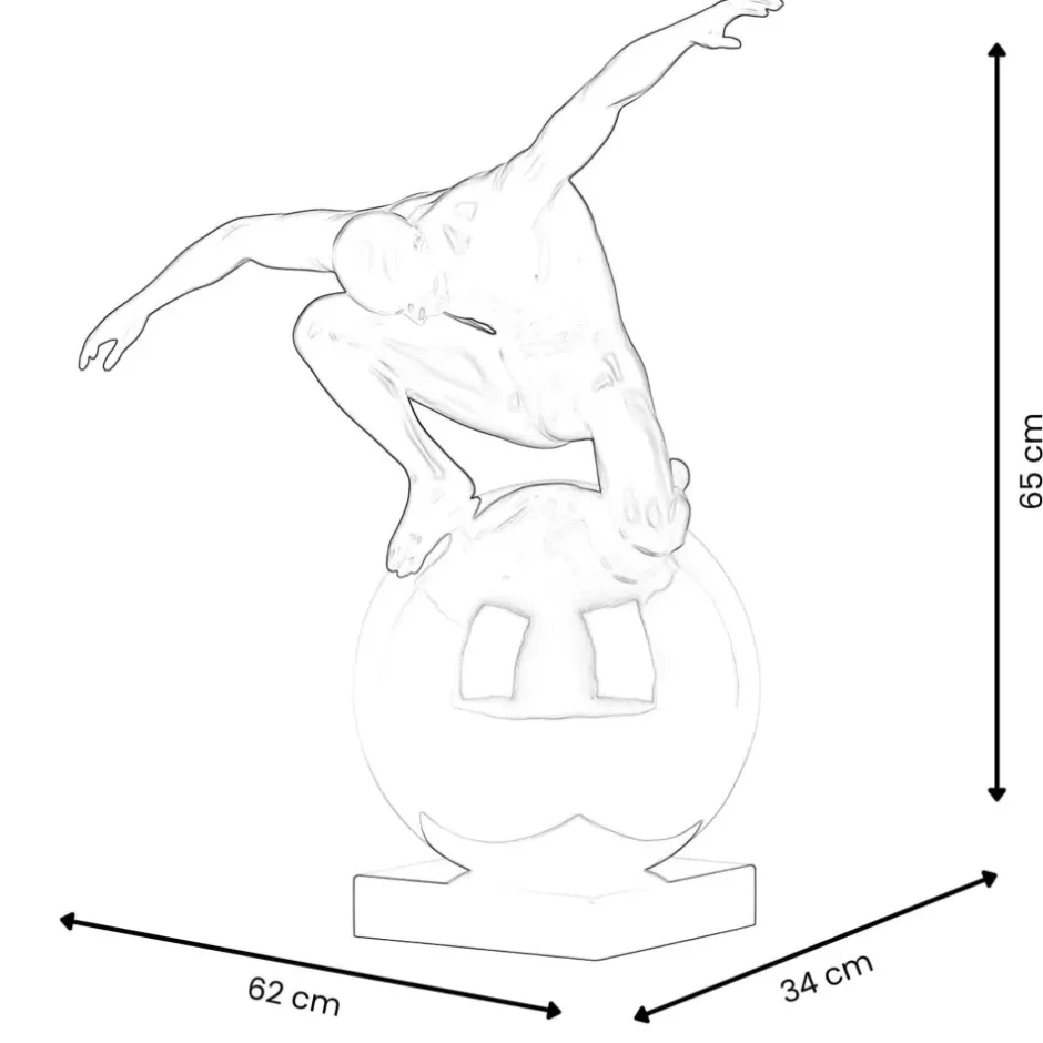 Statues & Sculptures Figurative|Table Top^Orbital Balance 65cm White Resin Indoor Sculpture