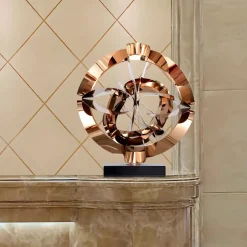 Statues & Sculptures Table Top|Abstract^Orbital Chaos 55cm Copper Metal Indoor Sculpture