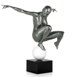 Statues & Sculptures Figurative|Table Top^Orbital Dance 45cm Anthracite Resin Indoor Sculpture