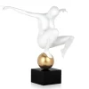 Statues & Sculptures Figurative|Table Top^Orbital Dance 45cm White Resin Indoor Sculpture