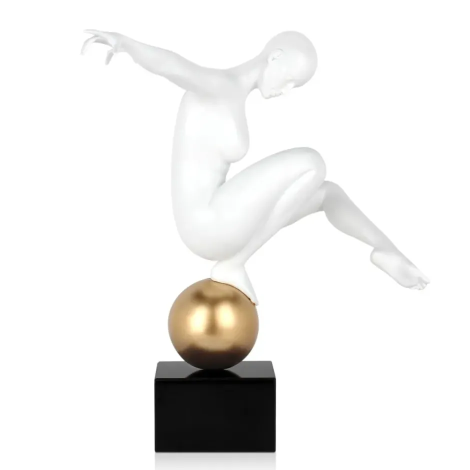 Statues & Sculptures Figurative|Table Top^Orbital Dance 45cm White Resin Indoor Sculpture