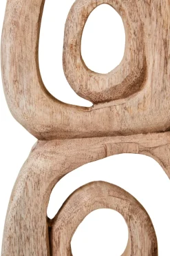 Statues & Sculptures Table Top|Abstract^Orbital Elegance 57cm Wood Indoor Sculpture
