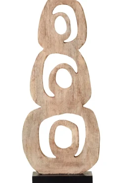 Statues & Sculptures Table Top|Abstract^Orbital Elegance 57cm Wood Indoor Sculpture