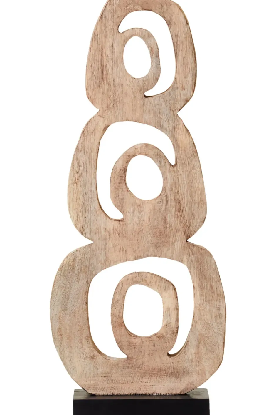 Statues & Sculptures Table Top|Abstract^Orbital Elegance 57cm Wood Indoor Sculpture