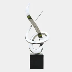 Statues & Sculptures Contemporary|Contemporary^Orbital Motion 250cm Silver Metal Garden Sculpture