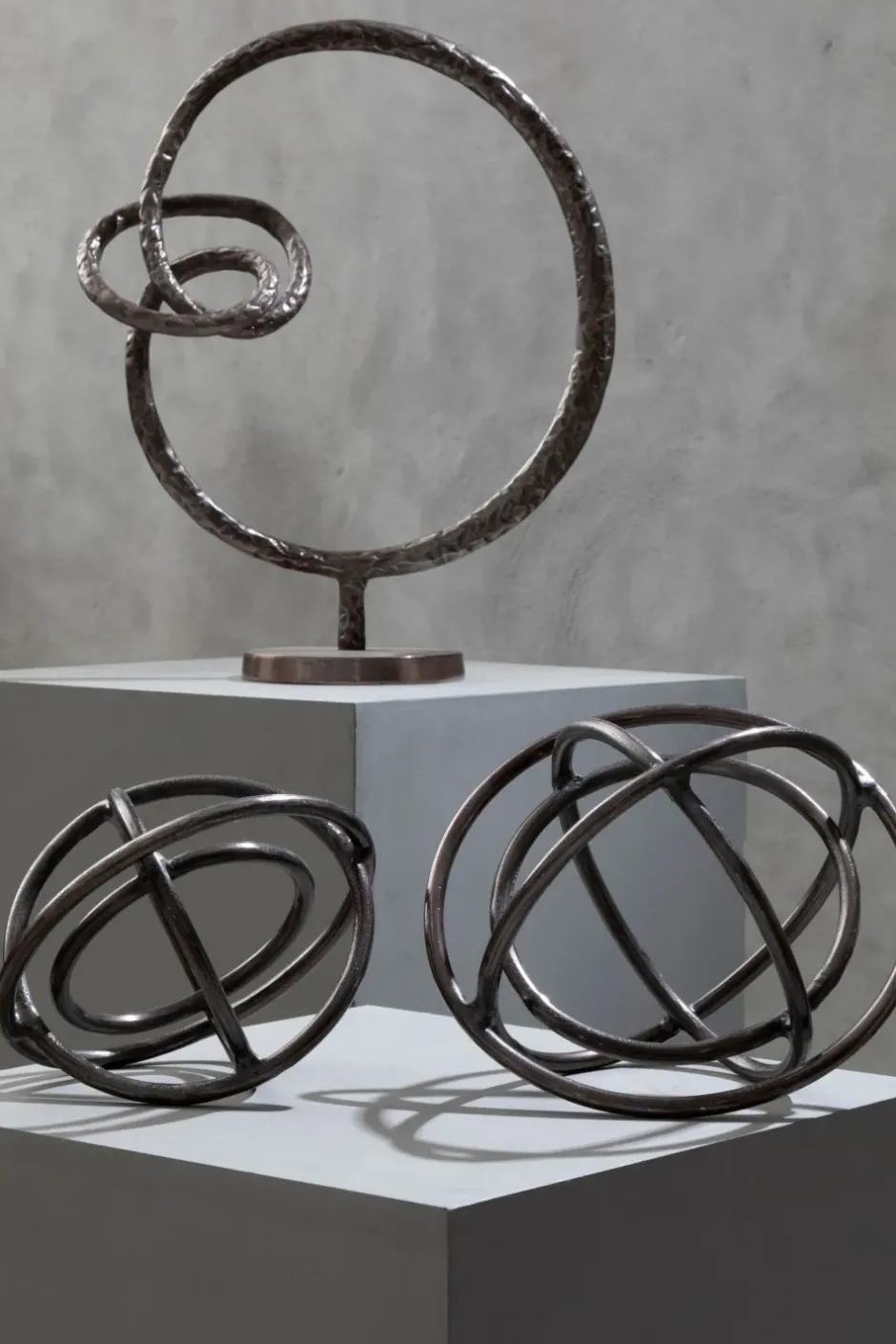 Statues & Sculptures Table Top|Abstract^Orbitus 52cm Bronze Metal Indoor Sculpture
