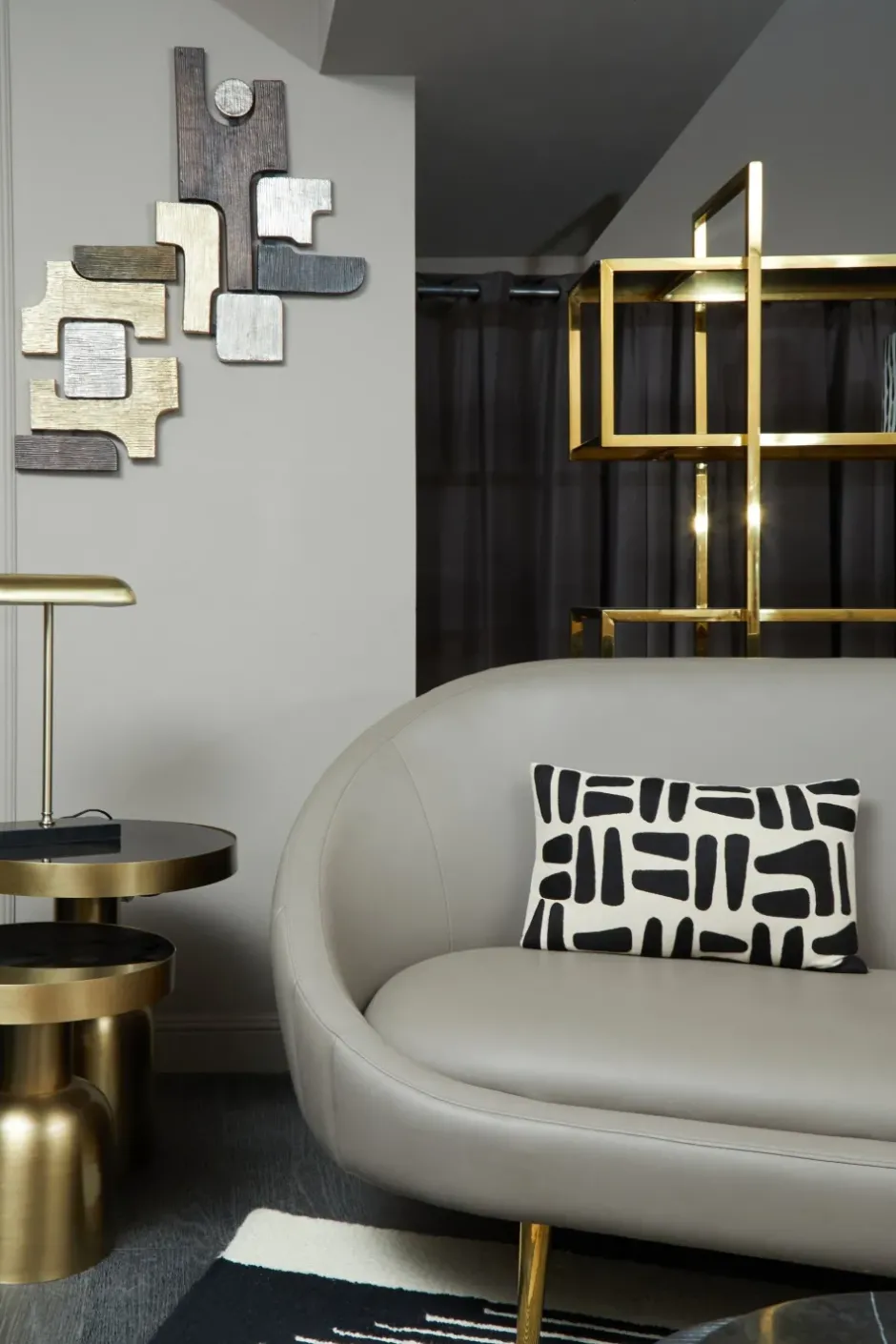 Statues & Sculptures Abstract|Wall Art^Organic Grid 31cm Metal Indoor Sculpture