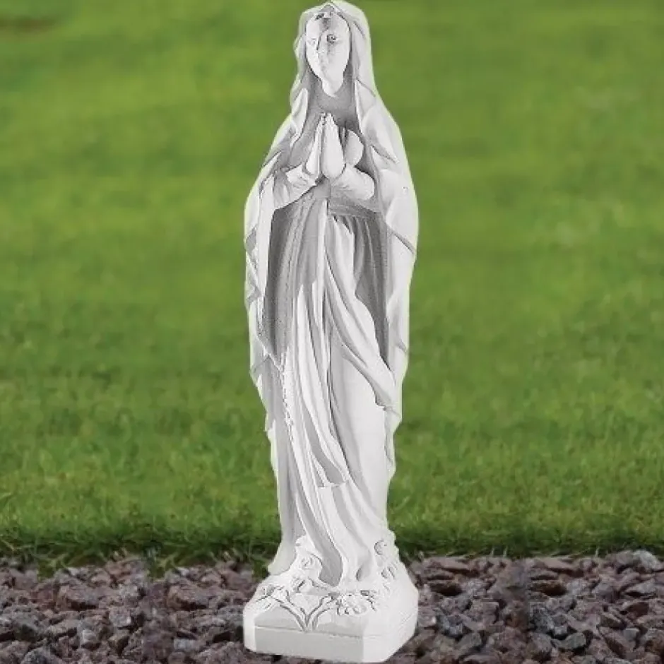 Statues & Sculptures Virgin Mary^Our Lady of Lourdes 24cm Marble Resin Garden Statue