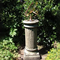 Statues & Sculptures Armillary Sundials^Oxford Armillary Brass Stone Garden Sundial