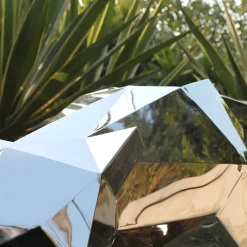 Statues & Sculptures Low Poly|Animals^Panther 87cm Geometric Metal Garden Sculpture
