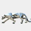 Statues & Sculptures Low Poly|Animals^Panther 71cm Geometric Metal Garden Sculpture