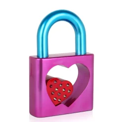 Statues & Sculptures Table Top|Contemporary^Passion Padlock 38cm Pink Resin Indoor Sculpture