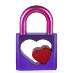 Statues & Sculptures Table Top|Contemporary^Passion Padlock 38cm Purple Resin Indoor Sculpture