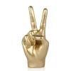 Statues & Sculptures Table Top|Contemporary^Peace Hand 28cm Gold Resin Indoor Sculpture