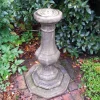 Statues & Sculptures Garden Sundials^Pedestal Brass Stone Garden Sundial
