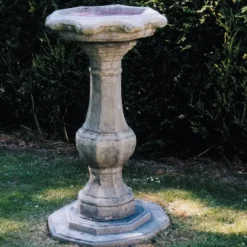 Statues & Sculptures Bird Baths^Pedestal Ornate Stone Garden Birdbath