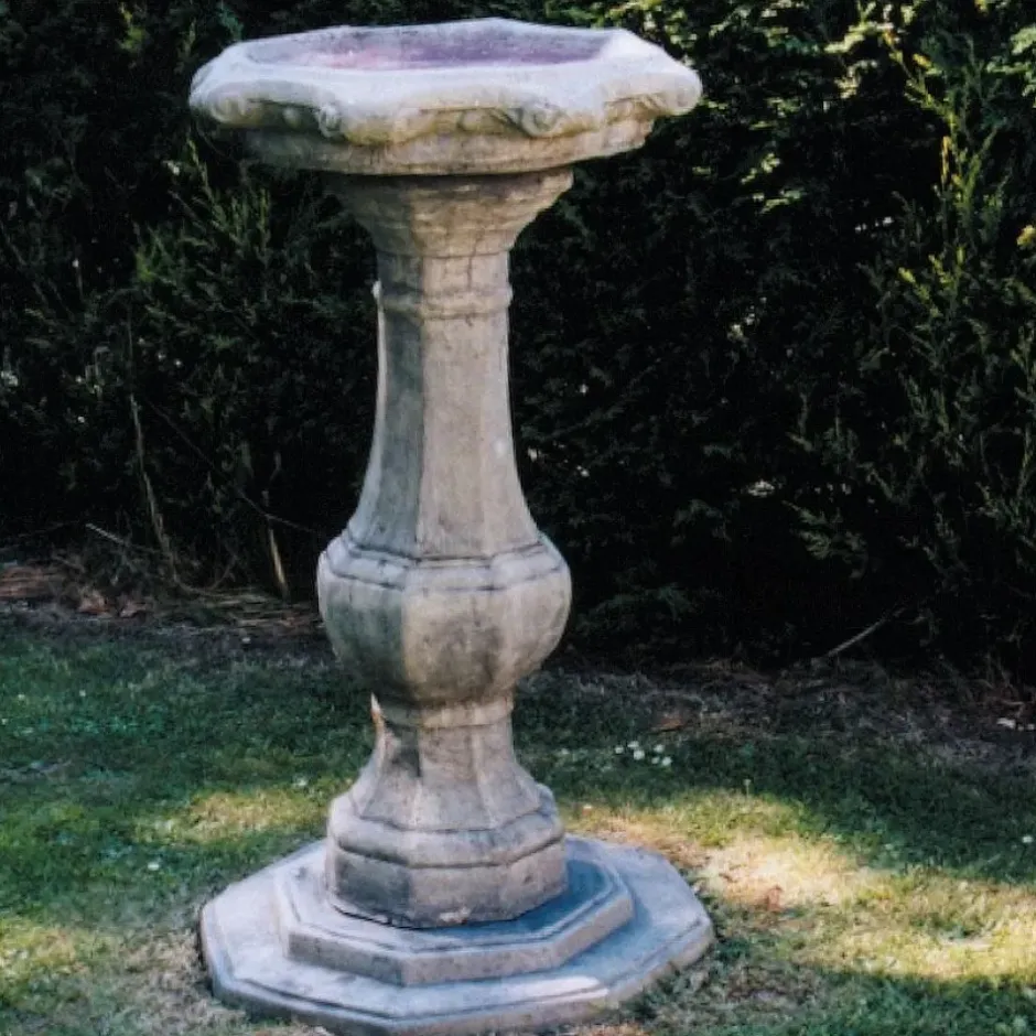 Statues & Sculptures Bird Baths^Pedestal Ornate Stone Garden Birdbath