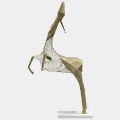 Statues & Sculptures Giant|Floor Standing^Phantom Deer 200cm Gold Metal Garden Sculpture