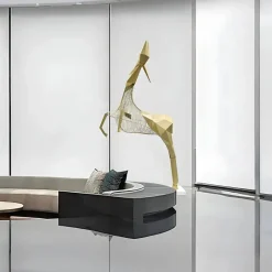 Statues & Sculptures Giant|Floor Standing^Phantom Deer 280cm Gold Metal Garden Sculpture