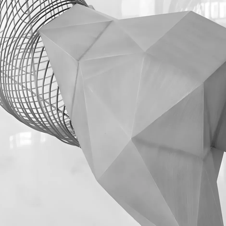Statues & Sculptures Giant|Floor Standing^Phantom Deer 250cm Silver Metal Garden Sculpture