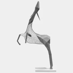 Statues & Sculptures Giant|Floor Standing^Phantom Deer 280cm Silver Metal Garden Sculpture