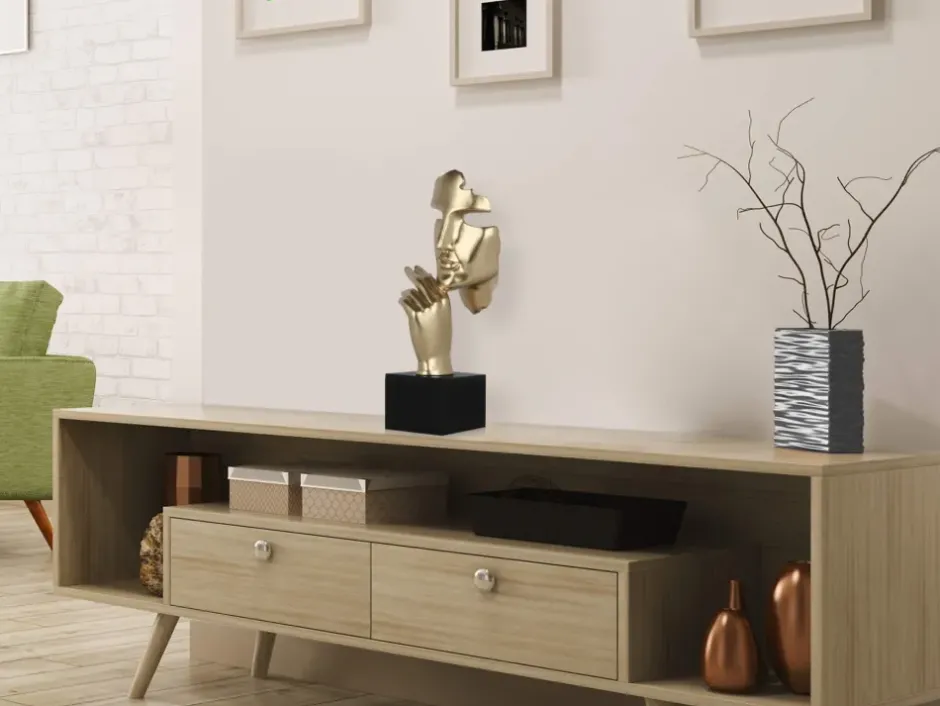 Statues & Sculptures Figurative|Table Top^Phantom Diva 45cm Gold Resin Indoor Sculpture