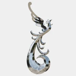 Statues & Sculptures Contemporary|Contemporary^Phoenix Rising 212cm Silver Metal Garden Sculpture