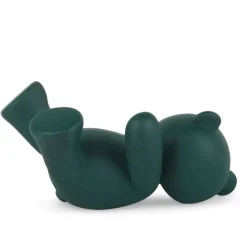 Statues & Sculptures Table Top|Animals^Playful Bear 15cm Green Resin Indoor Sculpture
