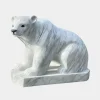 Statues & Sculptures Wildlife|Contemporary^Polar Bear 50cm White Marble Garden Statue v2