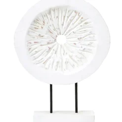 Statues & Sculptures Table Top|Abstract^Polar Perfection 43cm White Wood Indoor Sculpture
