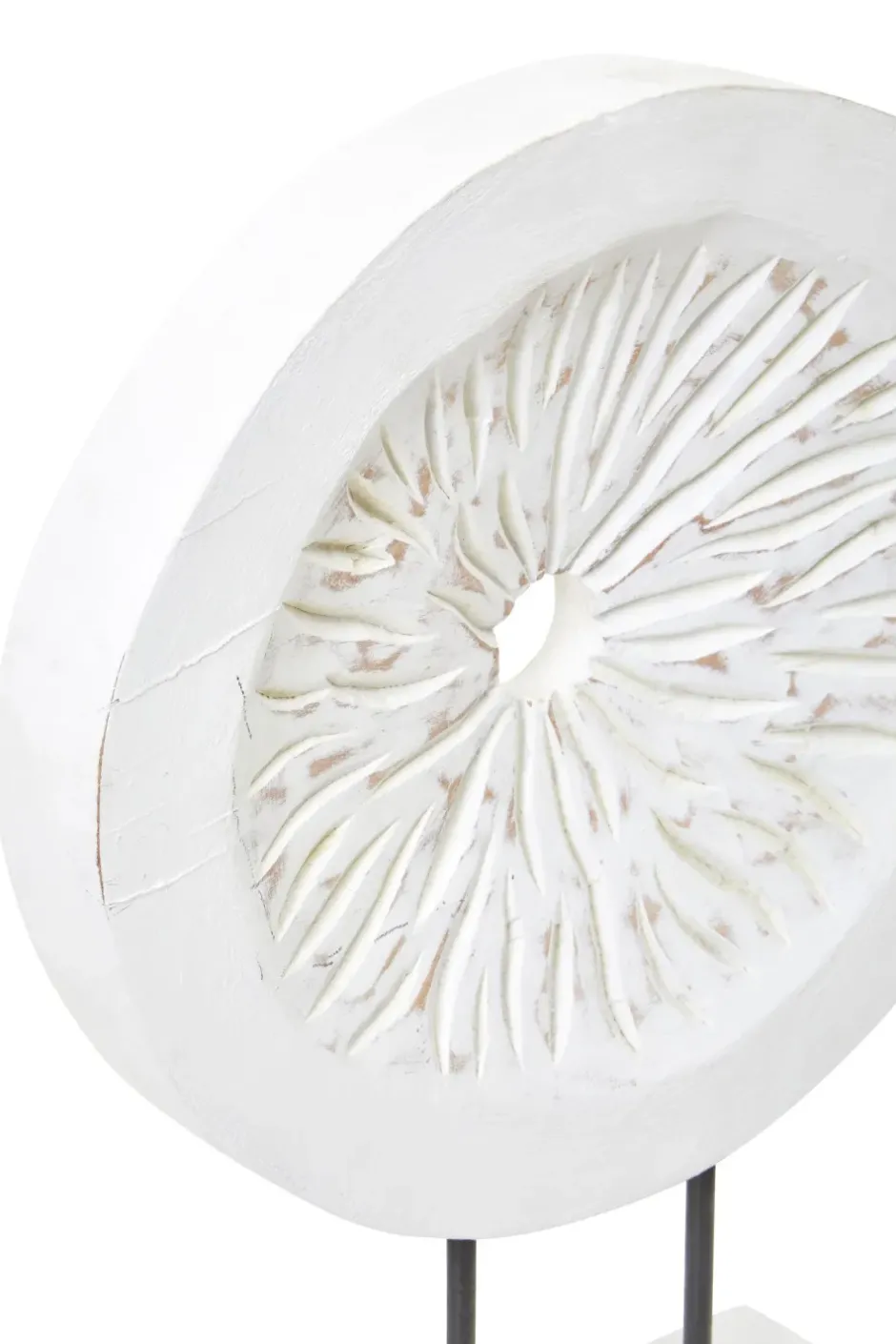 Statues & Sculptures Table Top|Abstract^Polar Perfection 43cm White Wood Indoor Sculpture