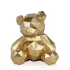 Statues & Sculptures Table Top|Low Poly^Polygon Bear 30cm Gold Resin Indoor Sculpture