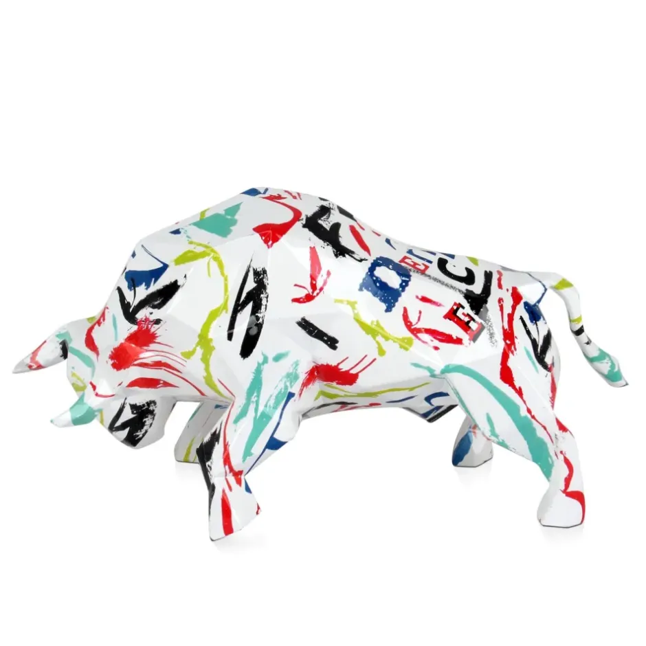 Statues & Sculptures Table Top|Low Poly^Polygon Bull 25cm Abstract Resin Indoor Sculpture