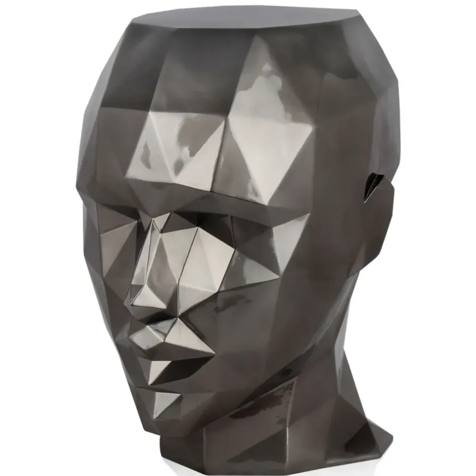 Statues & Sculptures Low Poly|Contemporary^Polygon Female Head 55cm Anthracite Side Table Sculpture