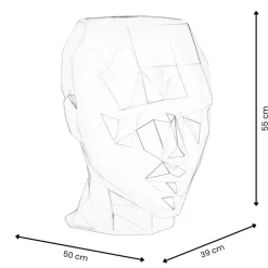 Statues & Sculptures Low Poly|Contemporary^Polygon Female Head 55cm Gold Side Table Sculpture
