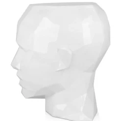 Statues & Sculptures Low Poly|Contemporary^Polygon Female Head 55cm White Side Table Sculpture
