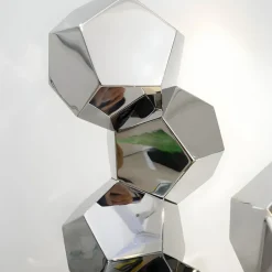 Statues & Sculptures Floor Standing|Low Poly^Polygon Fusion 104cm Gold Metal Indoor Sculpture