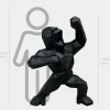 Statues & Sculptures Floor Standing|Animals^Polygon Gorilla 135cm Black Resin Indoor Sculpture