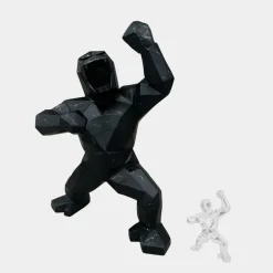 Statues & Sculptures Giant|Floor Standing^Polygon Gorilla 165cm Black Resin Indoor Sculpture