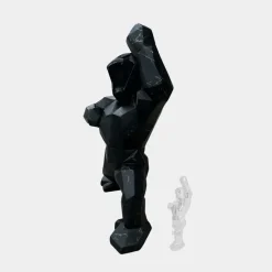 Statues & Sculptures Giant|Floor Standing^Polygon Gorilla 165cm Black Resin Indoor Sculpture