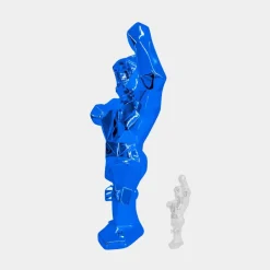 Statues & Sculptures Floor Standing|Animals^Polygon Gorilla 135cm Blue Resin Indoor Sculpture