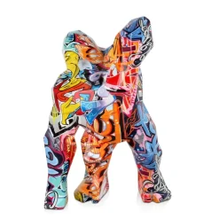 Statues & Sculptures Table Top|Graffiti^Polygon Gorilla 30cm Graffiti Resin Indoor Sculpture