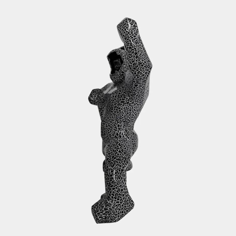 Statues & Sculptures Table Top|Floor Standing^Polygon Gorilla 50cm Lava Resin Indoor Sculpture