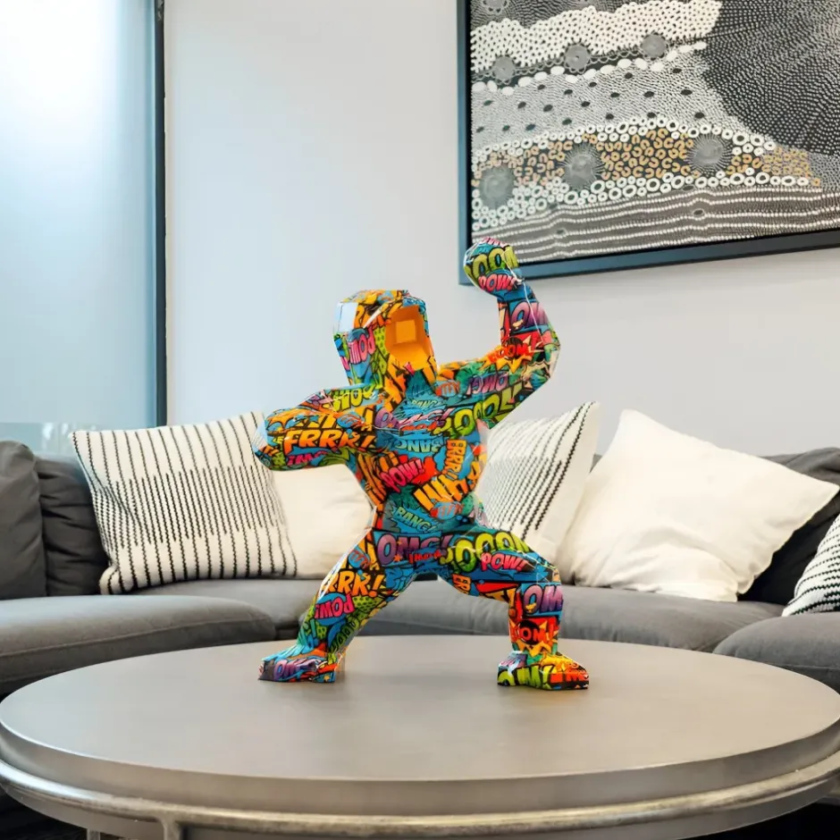 Statues & Sculptures Table Top|Floor Standing^Polygon Gorilla 50cm Pop Art Resin Indoor Sculpture