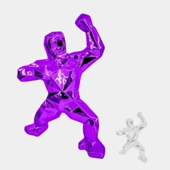 Statues & Sculptures Floor Standing|Animals^Polygon Gorilla 135cm Purple Resin Indoor Sculpture