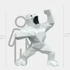 Statues & Sculptures Giant|Floor Standing^Polygon Gorilla 165cm White Resin Indoor Sculpture