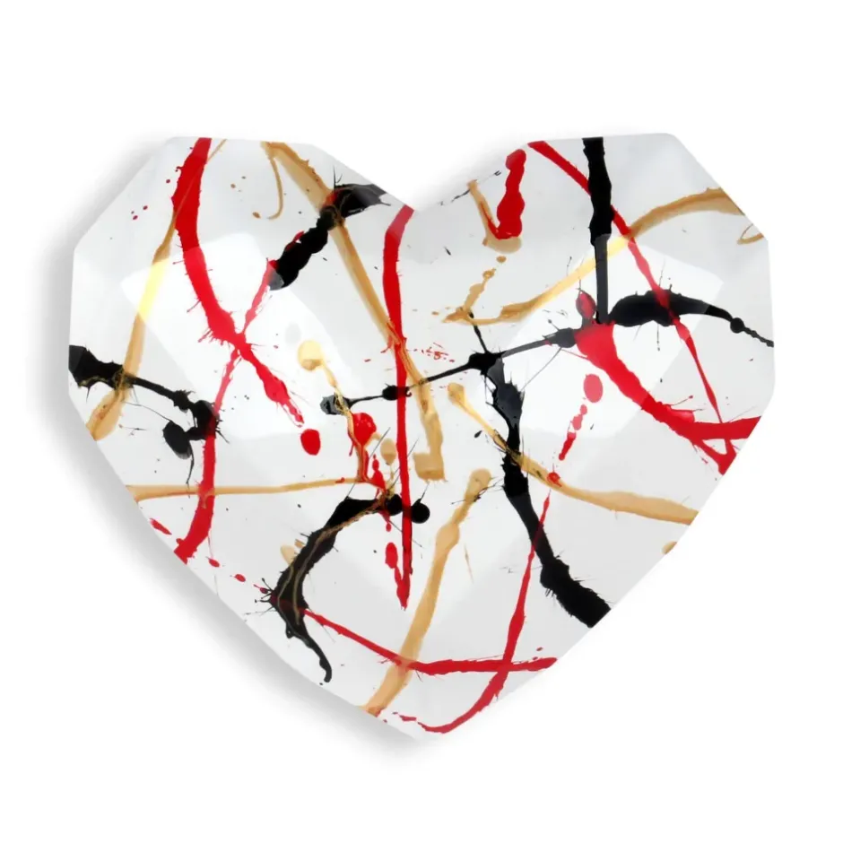 Statues & Sculptures Low Poly|Wall Art^Polygon Love 26cm Multicolour Resin Wall Sculpture
